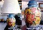 Lamps with floral poutiche